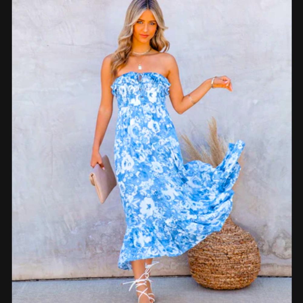 VICI Smocked Maxi Dress